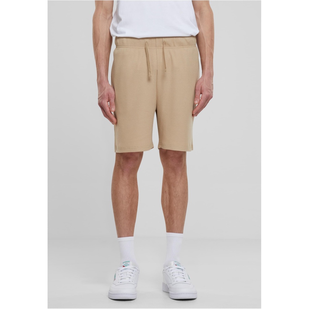 Urban Classics - Waffle Sweat Pantalon court - Beige